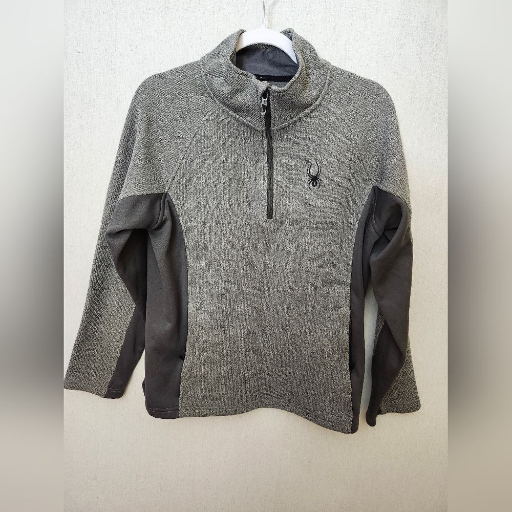 Spyder men's 1/4 zip fleece-lined long sleeve pullover sweatshirt Medium‎